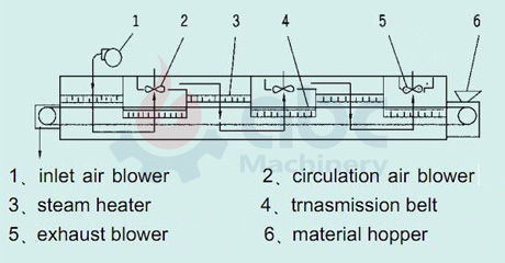 Structure of Mesh Belt Dryer